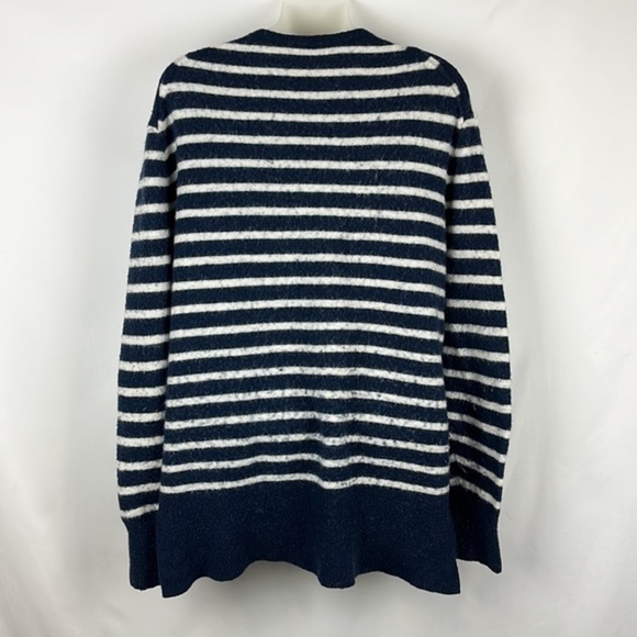 Madewell Cozy Walker Striped Merino Wool Alpaca Blend Cardigan Sweater Size L - Picture 6 of 8